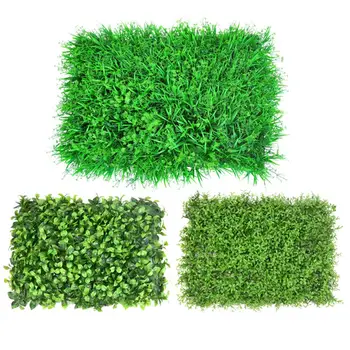 

Artificial Leaf Hedge Panel Green Leaves Lawn Privacy Screen Backyard Home Decor Garden Fence Artificial Plant Background Wall