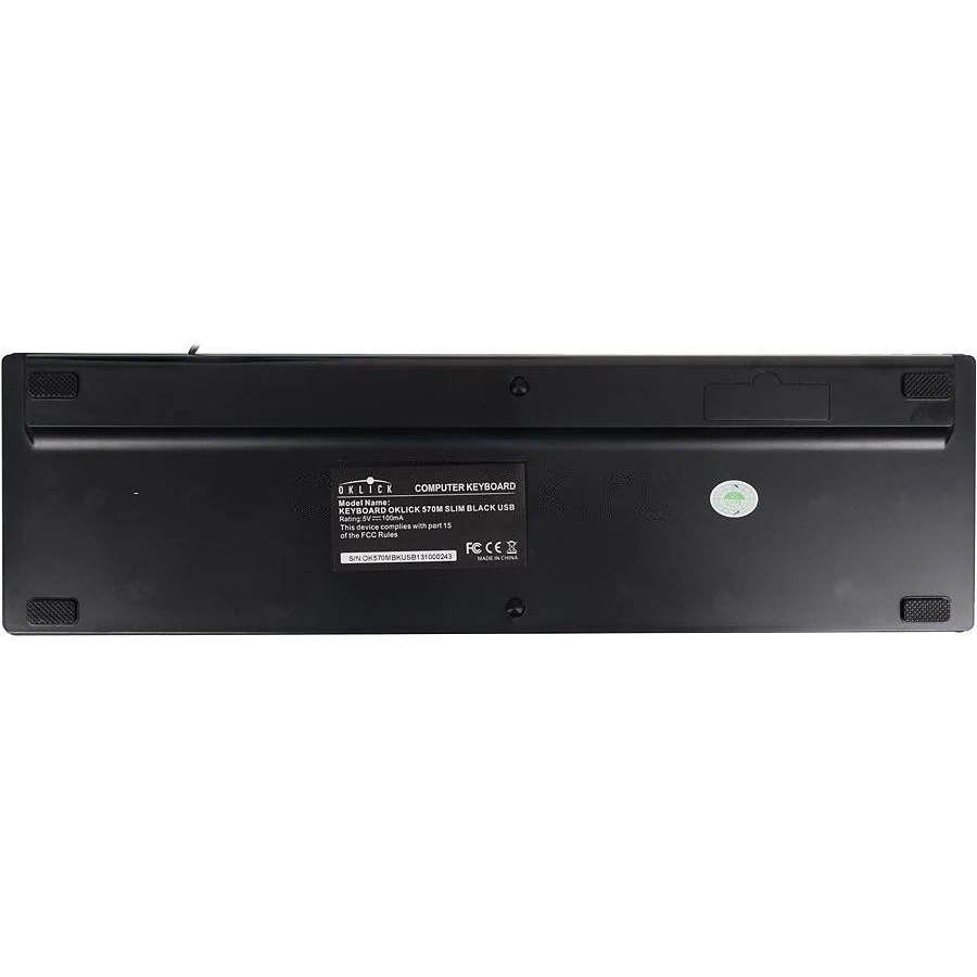 Клавиатура Oklick 570M черный USB slim Multimedia