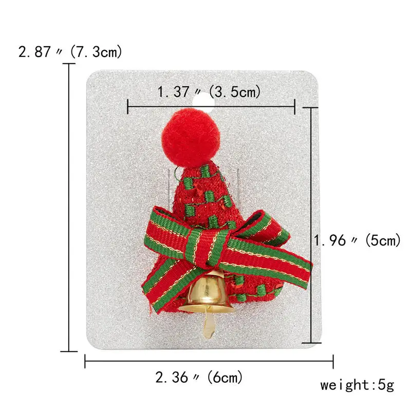 Счастливого Рождества значки на булавке Войлок Рождественская елка Снеговик Санта Клаус шляпа Броши персональная Одежда Аксессуары для платья подарки 1 шт - Цвет: F