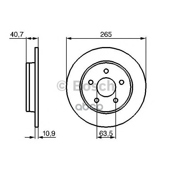 Тормозной Диск 0986479169 Bosch арт. 0986479169