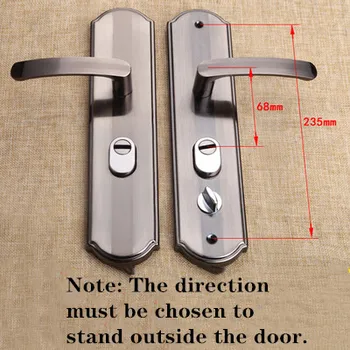 

1 Practical door handle set anti-theft lock security lock double latch for bedroom bathroom furniture door lock accessories