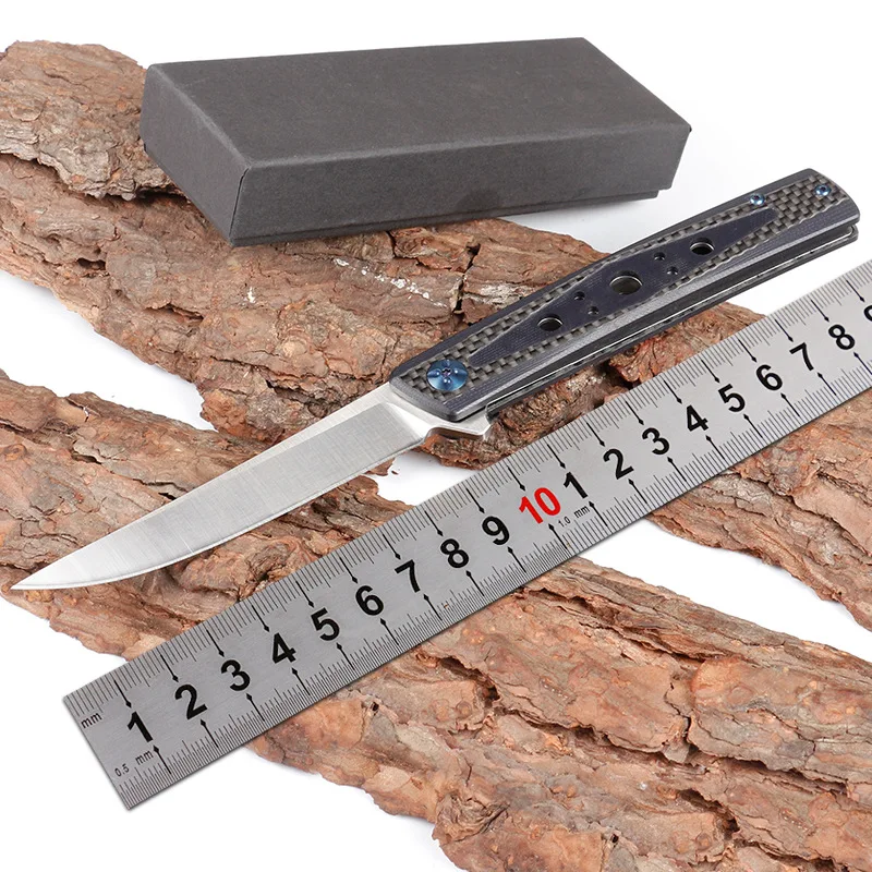 

Folding Knife BF-D25 D2 Ball Bearing Pocket Knife Imported carbon fiber Handle Utility Outdoor Camping Hunting Survival EDCKnife