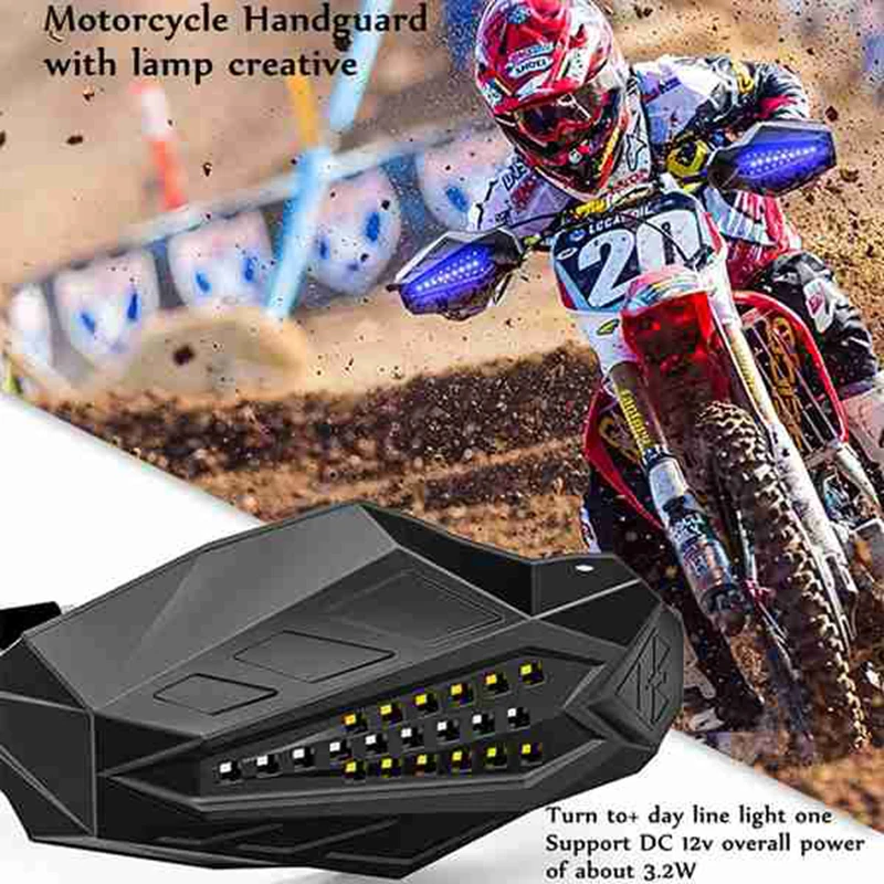Мотоциклетная защита для рук, светодиодный светильник, мотоциклетная защита для мотокросса, защита от падения, дефлектор, водонепроницаемый универсальный капюшон на лобовое стекло