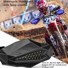 Мотоциклетная защита для рук, светодиодный светильник, мотоциклетная защита для мотокросса, защита от падения, дефлектор, водонепроницаемый универсальный капюшон на лобовое стекло