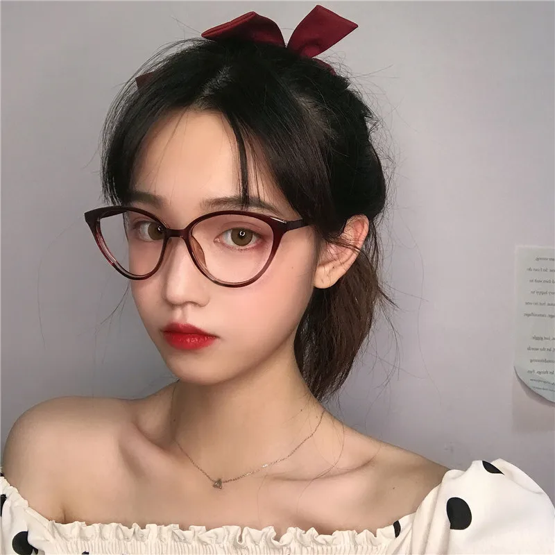 2020 Retro Cat Eyes Glasses Frame Brand Vintage Women&Men Optical Clear Plain Glasses Myopia Glasses Frame Eyewear Glasses