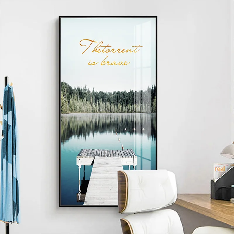 Fog Reef Snow Mountain Lake Pine Forest Wall Art Canvas Painting Nordic Posters And Prints Wall Pictures For Living Room Decor