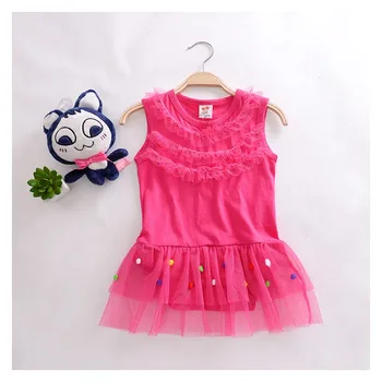 

WLG Baby Clothes Toddler Summer Red Mesh Sleeveless Romper Baby Girl Cute Romper