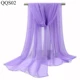 Georgette-bufanda de seda de Color puro para mujer, chal femenino de simulación monocromática a la moda para viajes, chal de playa, venta al por mayor