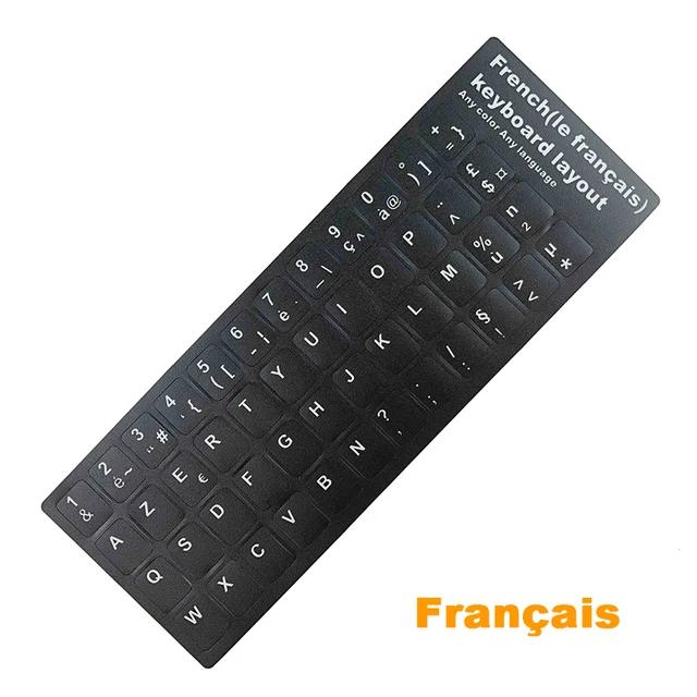 Russian French English Arabic Spanish Portuguese Hebrew Keyboard Stickers Letter Alphabet Layout Sticker For Laptop Desktop PC French