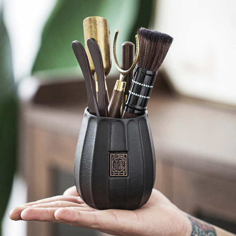 Black Sandalwood Tea Set, Tea Ceremony, Six Gentlemen Suit, Making Tools, Clip Needle Spoon, Set, Art Accessories