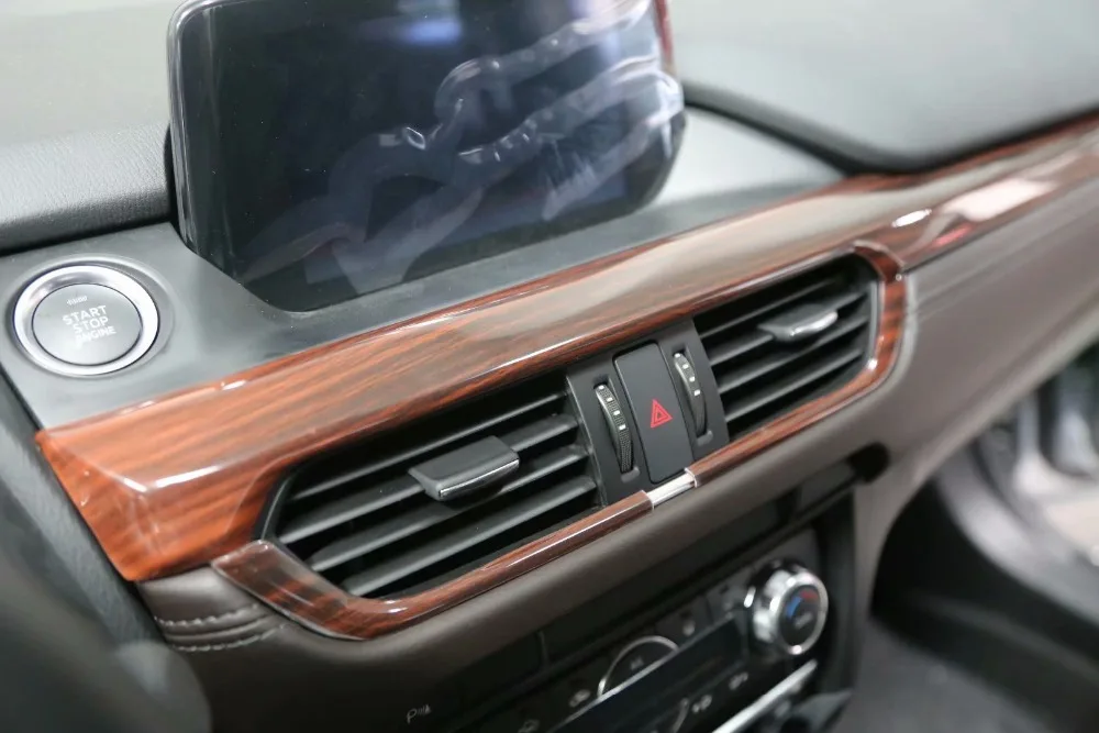 CDCOTN16pcs наклейки для салона автомобиля, покрытие из углеродного волокна, накладка на панель, рамка, подходит для 14-18 Mazda ATENZA, наклейки, авто стиль
