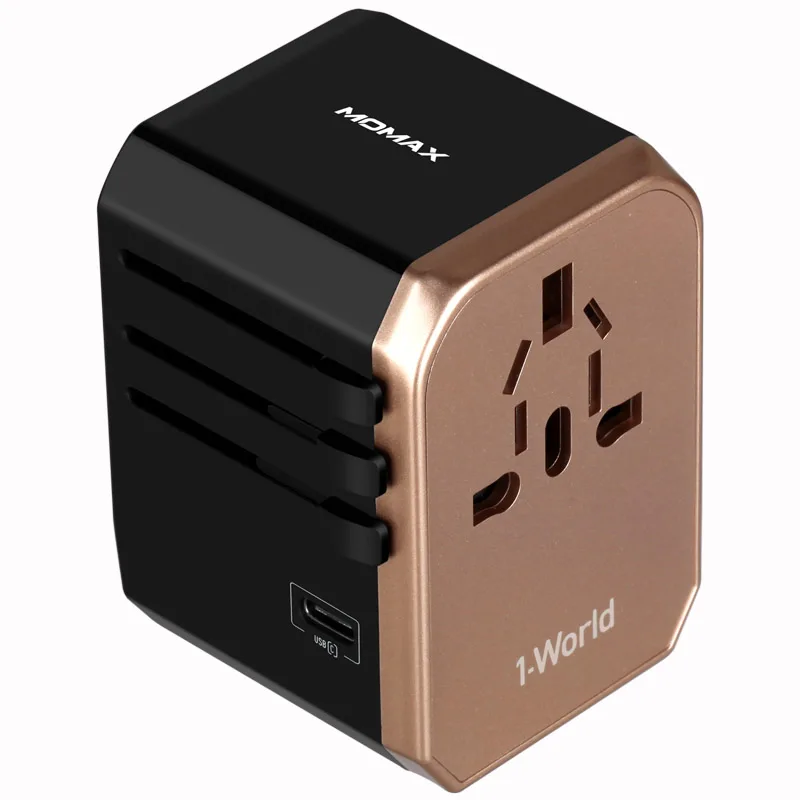 Зарядное устройство Momax UA5 1-world elite global для путешествий-обновление(4USB+ usb-c) type c+ 5.6a Быстрая зарядка 147g компактный и светильник
