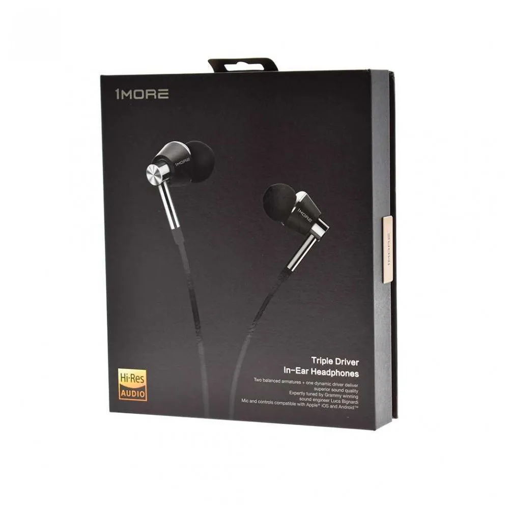 Наушники 1MORE Triple Driver In Ear Headphones E1001 (вкладыши проводные 20 40000 Гц)|Наушники и