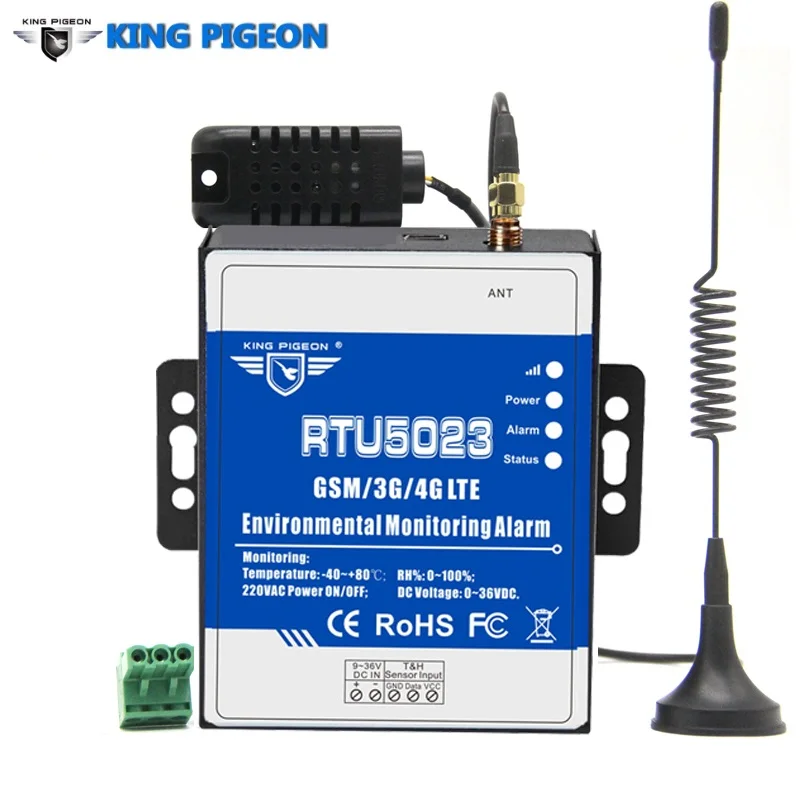 King pigeon RTU5023 GSM 3g 4G RTU температура сигнализация влажности AC/DC мощность потеря оповещения удаленный монитор Поддержка Таймер отчет приложение