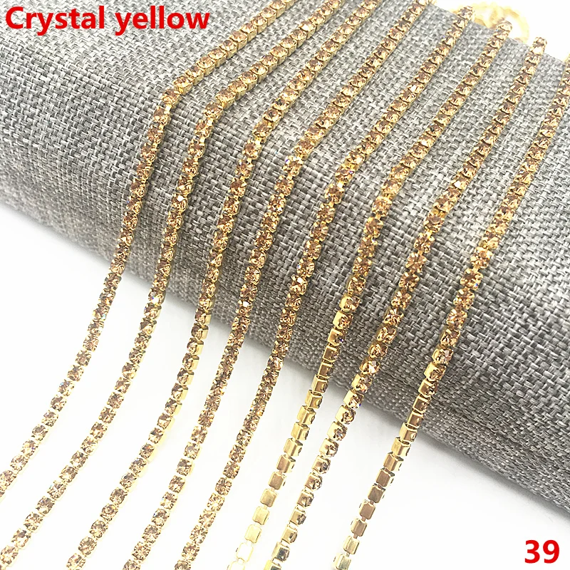 39 1 ярд SS6(1,8-2,0 мм) Cystal Стразы для украшения своими руками - Цвет: 39