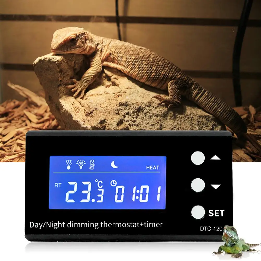 KETOTEK Reptile Day Night Terrarium Heater Thermostat Socket With
