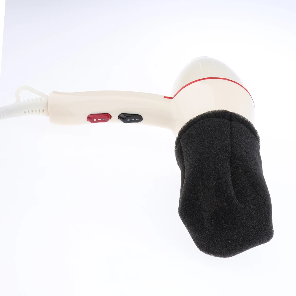 Black Sponge Professional Universal Hair Diffuser Attachment Sock,Pack 2