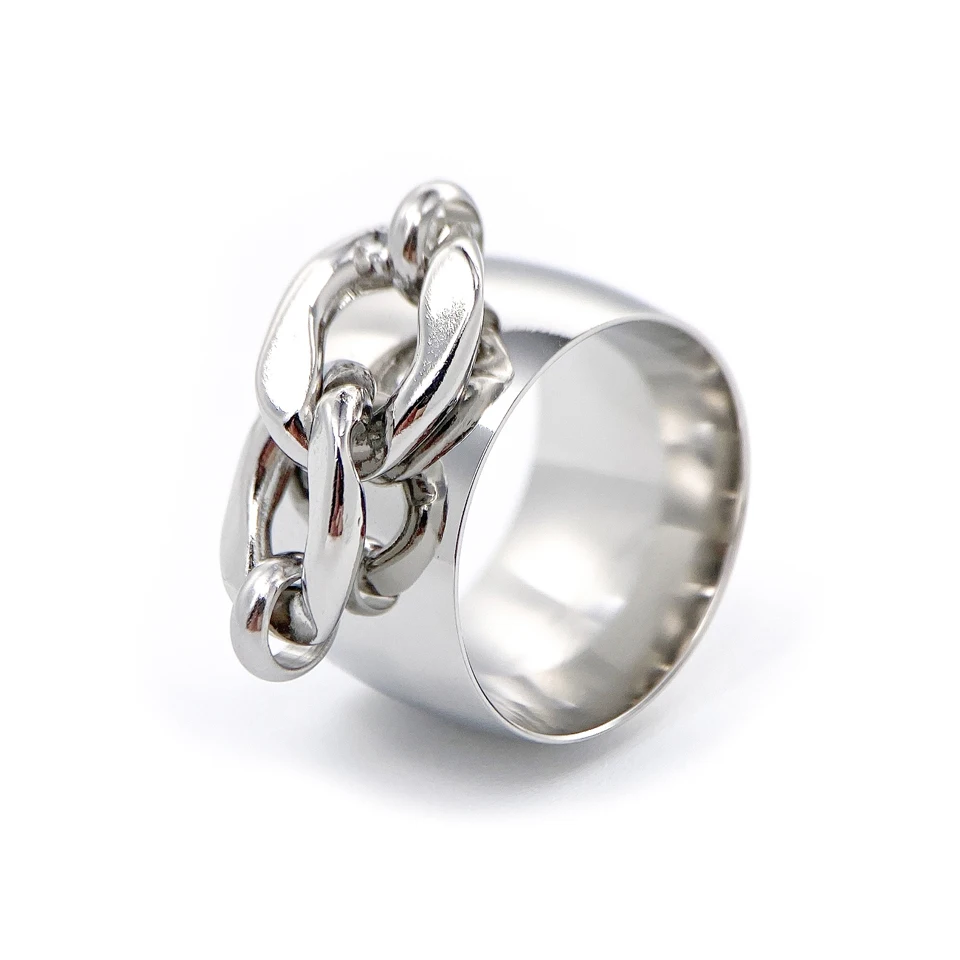 Fashion 18 k Creative Brand Multilayer Stainless Steel Rings for Women Charm Metal Golden Finger Charm Ring Jewelry Party Gift