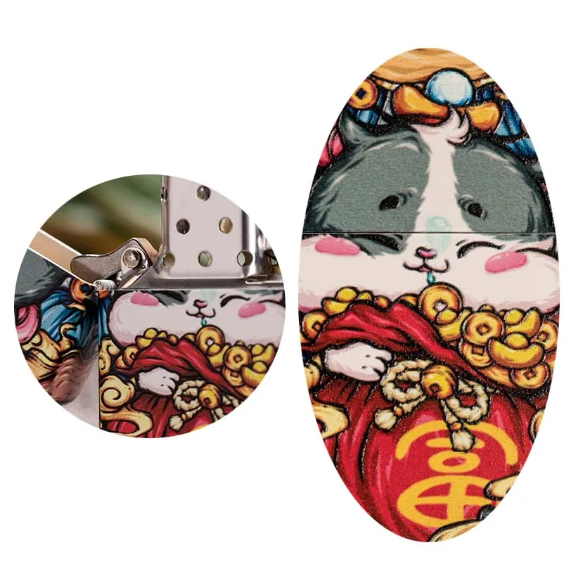 

Lighter Kerosene Creative Color Paint Windproof Wealth To The Account Vibrato Net Celebrity Personality Grinding Wheel Tide