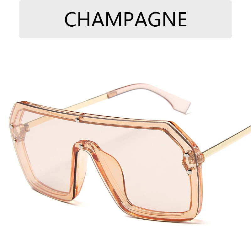 designer sunglasses Oversized Pilot Sunglasses for Men Gradient Lens Goggles One-piece Women Sunglass 2021 Brand Dazzle Colour Shades Mirror Glasses best sunglasses for women Sunglasses