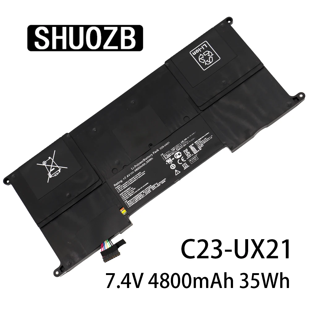 C23-UX21 C23UX21 Аккумулятор для ноутбука Asus Zenbook Ultrabook UX21 UX21A UX21E Series 4800mAh 7 4 V 35Wh New SHUOZB