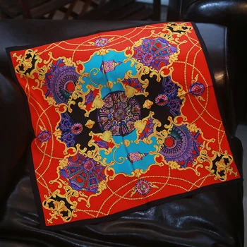 

High quality silk scarf mulberry silk "center of the earth" silk scarf small scarf professional scarf