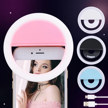 

New USB Charge LED Selfie Ring Light For phone Supplementary Lighting Selfie Enhancing Fill Light For smart Phones