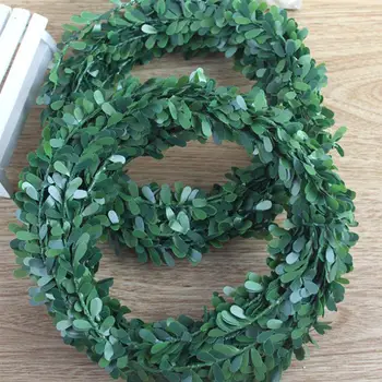 

3pcs 7.5m Artificial Ivy Garland Foliage Green Leaves Simulated Vine for Wedding Party Ceremony DIY Headbands (Small Leaves)