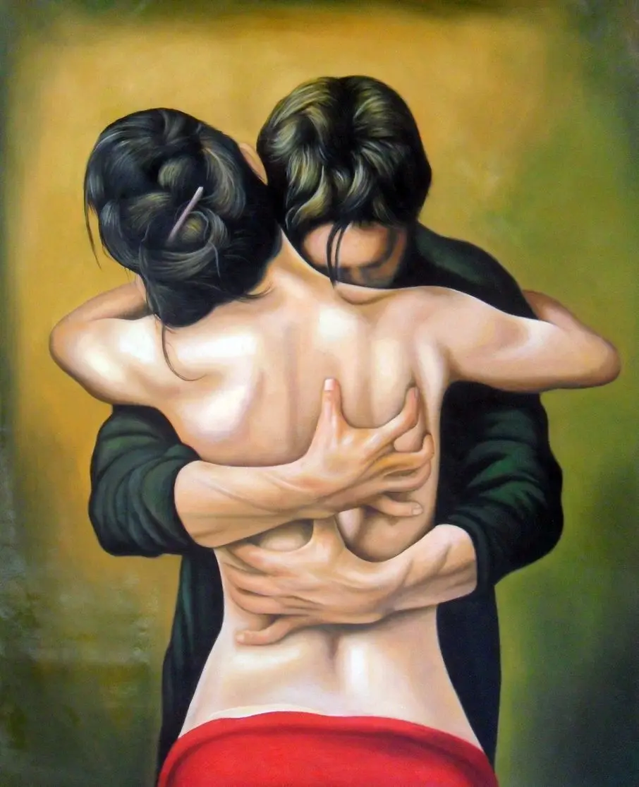 

100% Hand-painted Oil painting NOT print Hand painted framing avail. Modern art abstract decor.
