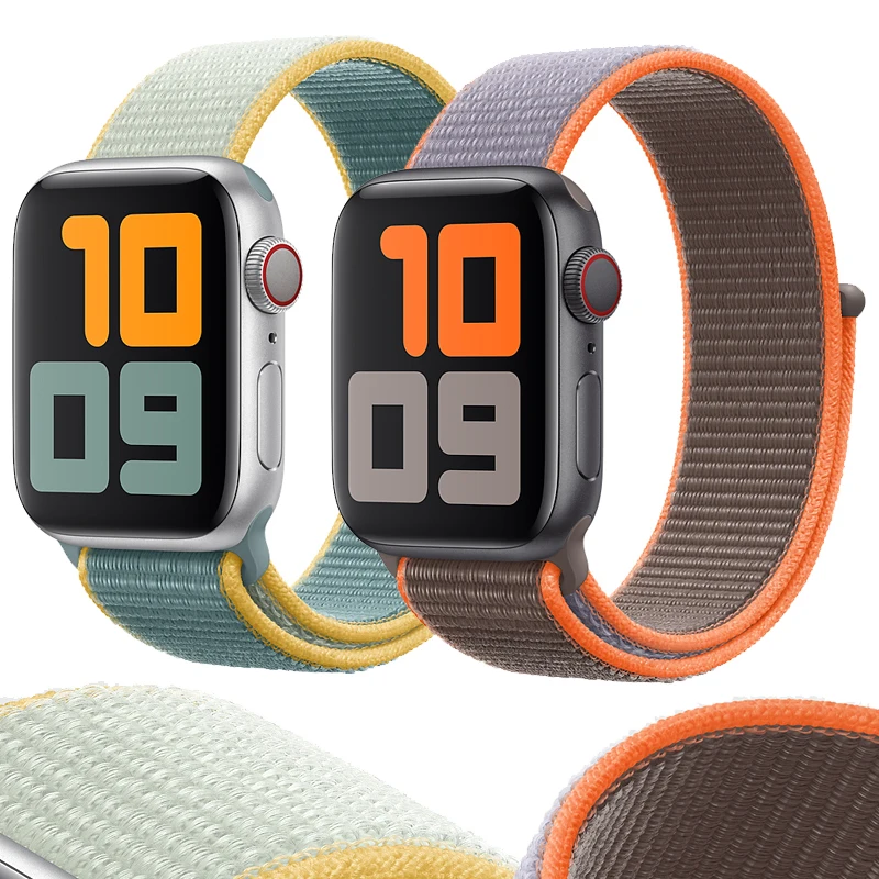 

Band For Apple Watch Series series 4 5 38MM 42MM Nylon Soft Breathable Replacement Strap Sport Loop for iwatch 3/2/1 40MM 44MM