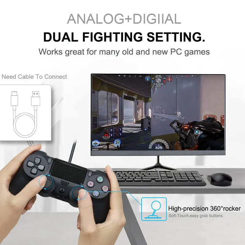 Bluetooth беспроводной/проводной джойстик для PS4 контроллер подходит для mando ps4 консоль для Playstation Dualshock 4 геймпад для PS3