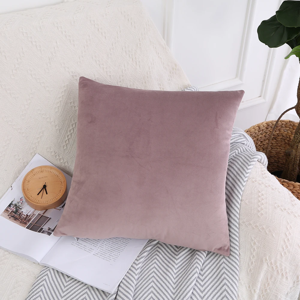 1PCS velvet fabric Cushion cover/Northern European Pattern Sofa cushion cover with zipper decor Pillow cover