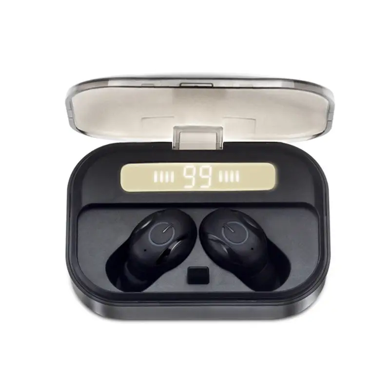 

1Pair New T11 TWS Wireless Bluetooth 5.0 Headset Earbuds LED Digital Display