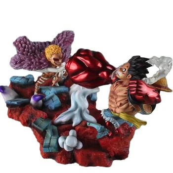 

One Piece GK Monkey D Luffy Vs Donquixote Doflamingo Anime Action Figure Model Desktop Decoration PVC 19cm Statue Collection Toy