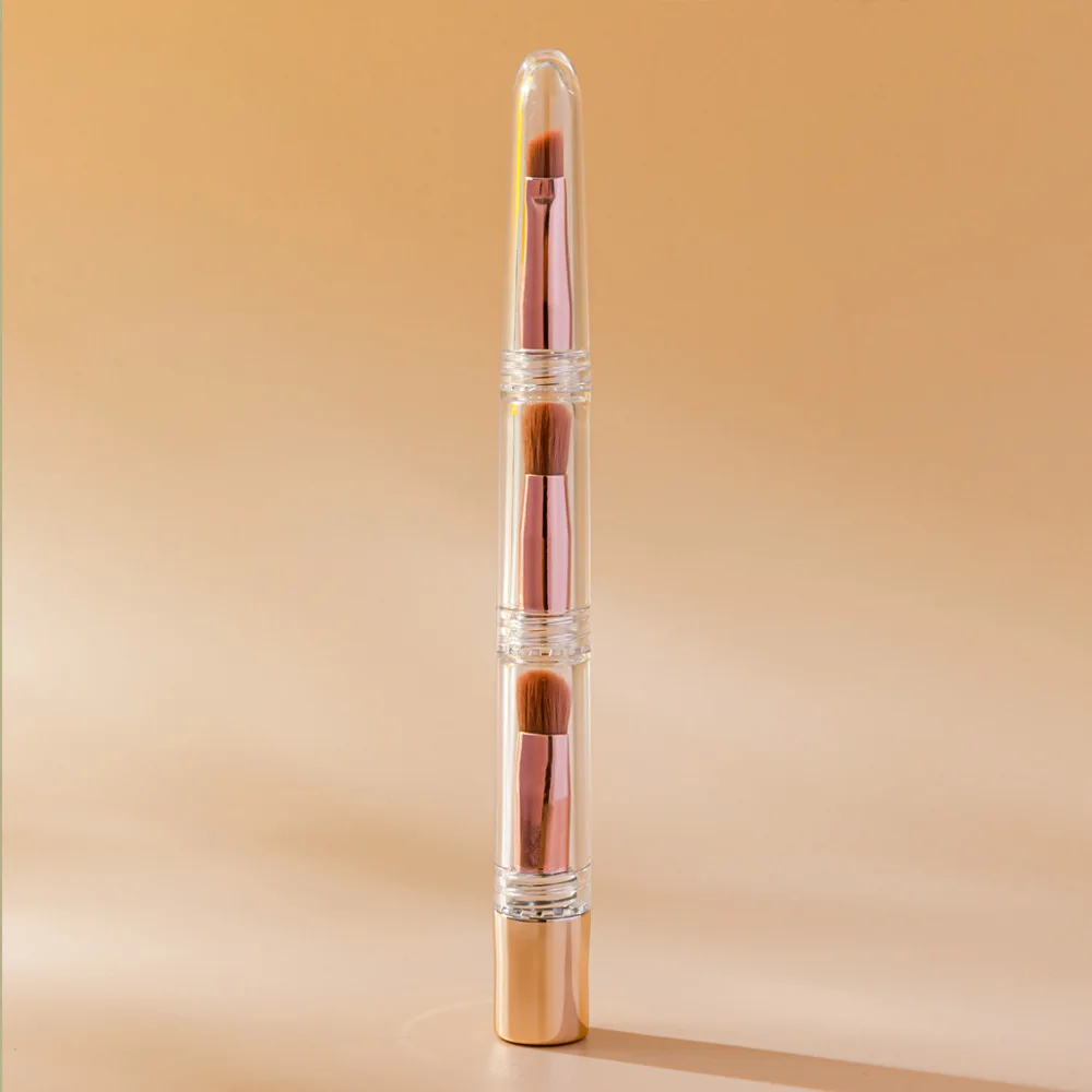

1 Four-in-one Makeup Brushes Makeup Set Portable Concealer Eye Shadow Blush Loose Powder Acrylic Beauty Cosmetics Makeup Tool