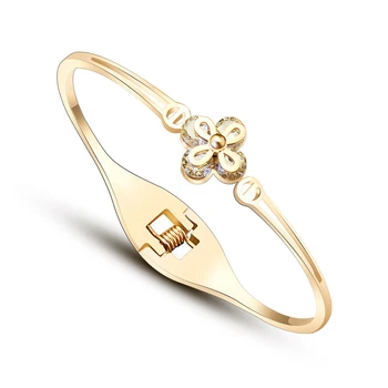 

High Quality Cross Flower Crystal Bracelet For Women Power Stainless Steel Men Bracelet With Cubic Zirconia Detachable