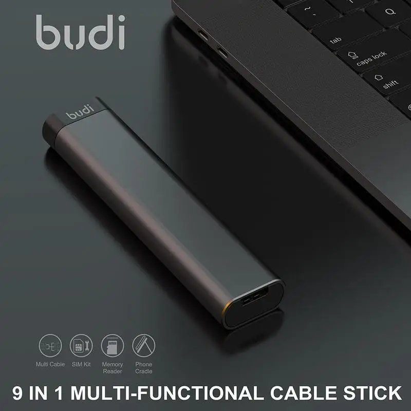 usb c 20w BUDI Multi-function Smart Adapter Card Storage Data Cable USB Box Universal Card Reader for iPhone Samsung Xiaomi Phone Holder usb charger 12v