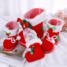 Горячий счастливый Рождественский подарок Сапожок Санты обувь Висячие конфеты подарочные сумки Рождественская елка Navidad Рождественский Декор Noel Enfeites De Natal DA