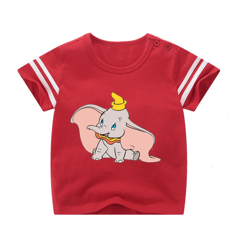 as picture Детская футболка с принтом «Dumbo» для мальчиков и девочек детская футболка летние топы для малышей, футболки с рисунками из аниме - Цвет: as picture