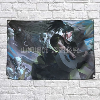 

Japanese ukiyo-e Tattoos Banners Hanging Flag Wall Sticker Cafe Restaurant locomotive club Live background decoration