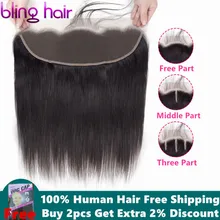 Шикарные волосы бразильские прямые человеческие волосы кружева лобовое закрытие 13*4 часть с детскими волосами предварительно сорвал Remy натуральный цвет