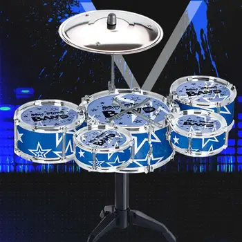 

Large Simulation Jazz Band Drum Set Percussion Instrument Educational Kids Toy New