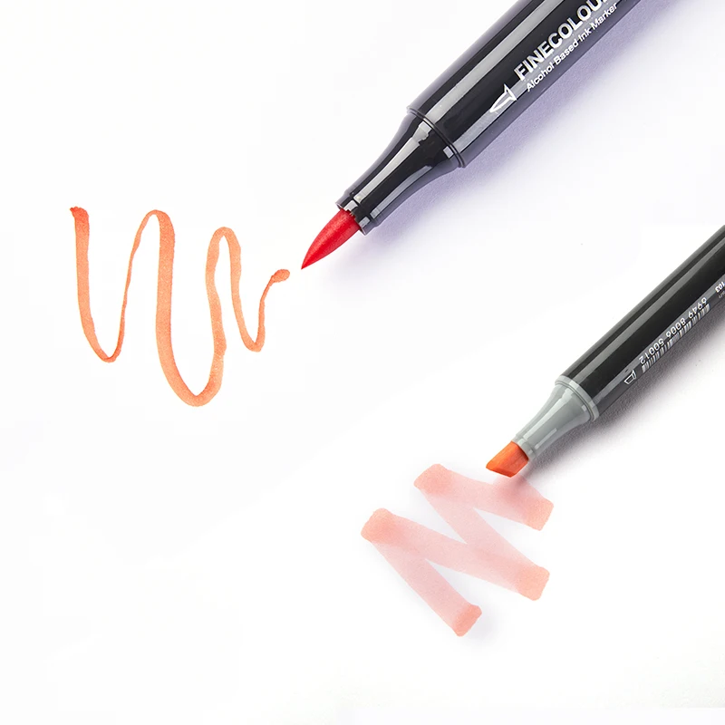 24 Colors Dual Tip Marker Paint Pens Set Universal Permanent for