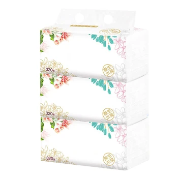 

3 Packs Soft Pure Facial Tissues Paper Napkins Household Office Paper Towels LAD-sale