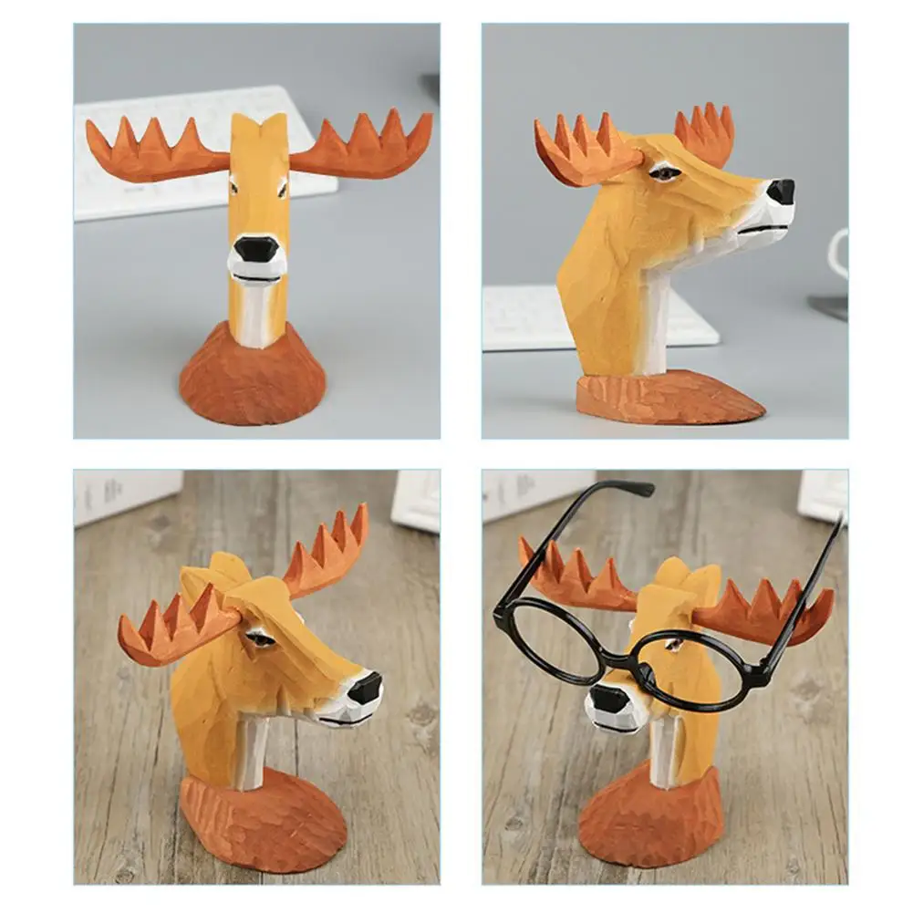 Wooden Glasses Holder Animal Glasses Rack Hand Carve Wood Eyeglasses Spectacle Sunglasses Holder Stand 2