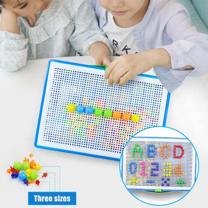 Мозаика Pegboard детская развивающая игрушка 296 шт гриб пазл для ногтей обучение по головоломкам игрушки FPing