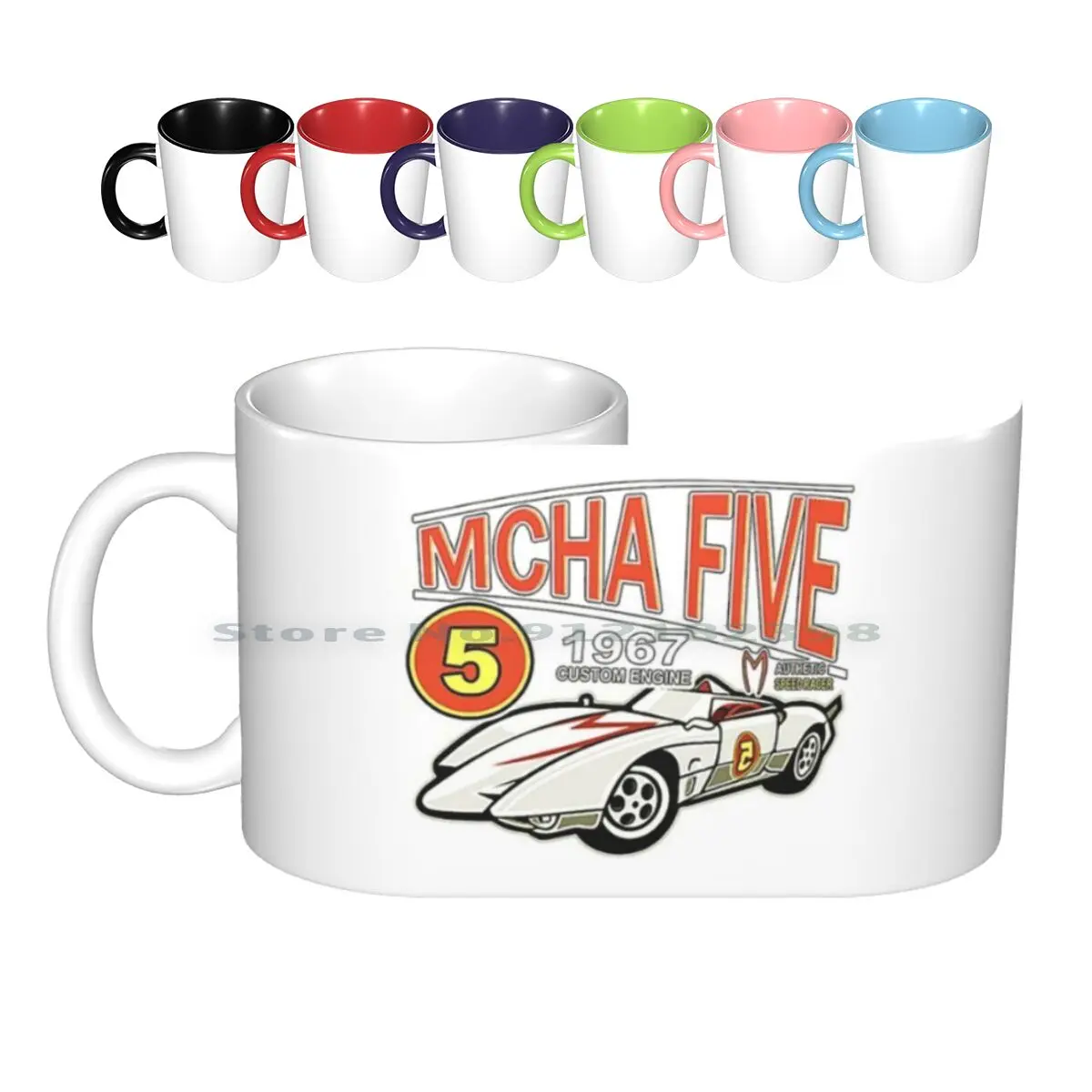 Tazze In Ceramica Tazze Da Caffè Tazza Da Tè Al Latte Speed Racing Mach 5 Racer Car Race Go Racer X Vintage Retro Automotive Fast Creative