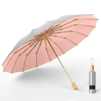 

Three Folding Anti-UV Umbrella 2020Super Sun Protection Parasol Windproof Men Business Umbrellas Outdoor Parapluie 4 Kind colors