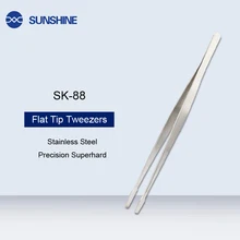 SK-88 плоский пинцет с кончиком из нержавеющей стали нескользящий Высокоточный Пинцет для телефона ноутбука электронный ремонт штампов ювелирный зажим