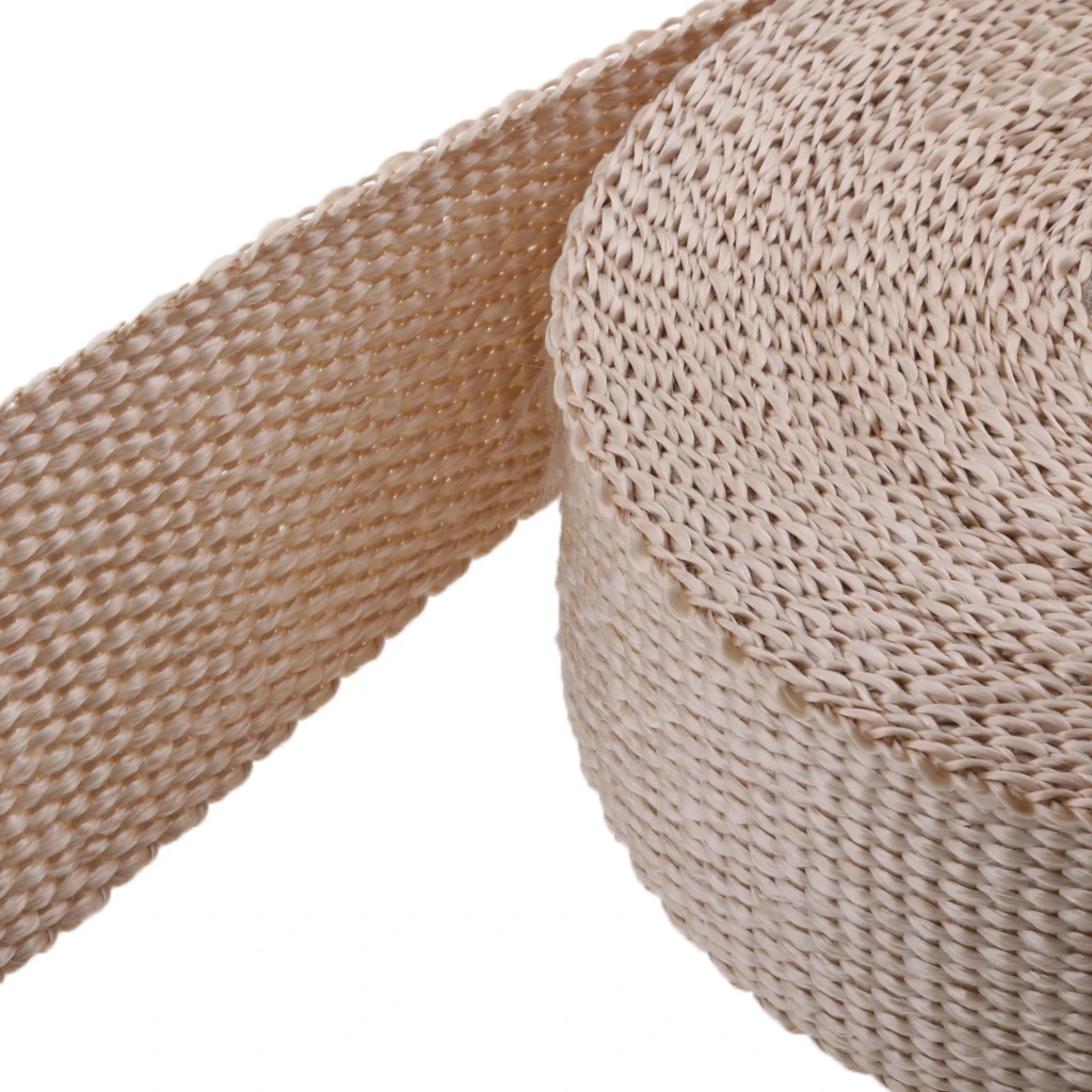 Motorcycle Cafe Racer Seat Brown +2' 32Ft Fiberglass Exhaust Heat Wrap Beige